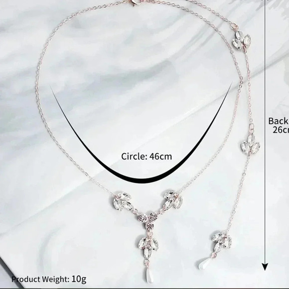 Necklace for Backless Wedding Dress & Evening Dress - Picture 3 of 7